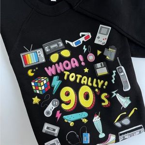 Bella + Canvas Crewneck Sweatshirt with a 90s-Inspired Graphic Design